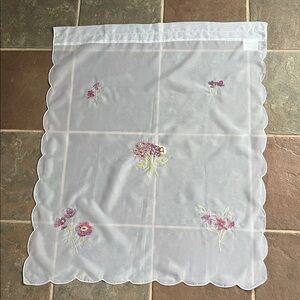 Embroidered Sheer Scalloped Curtain Panels